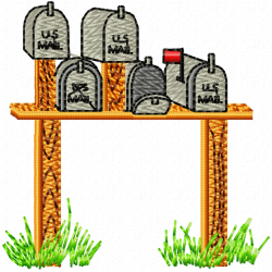 Mailbox Embroidery Design 7